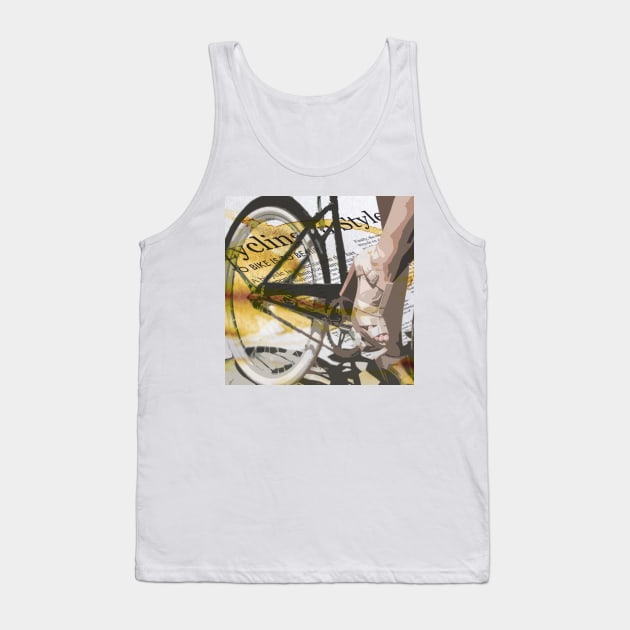 retro BICYCLE URBAN CHIC print Tank Top by SFDesignstudio